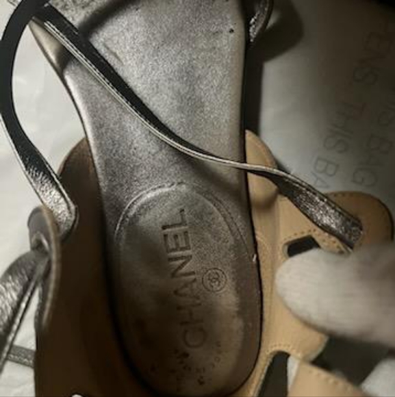 100% authentic vintage Chanel wrap around flat sandal - Picture 6 of 6